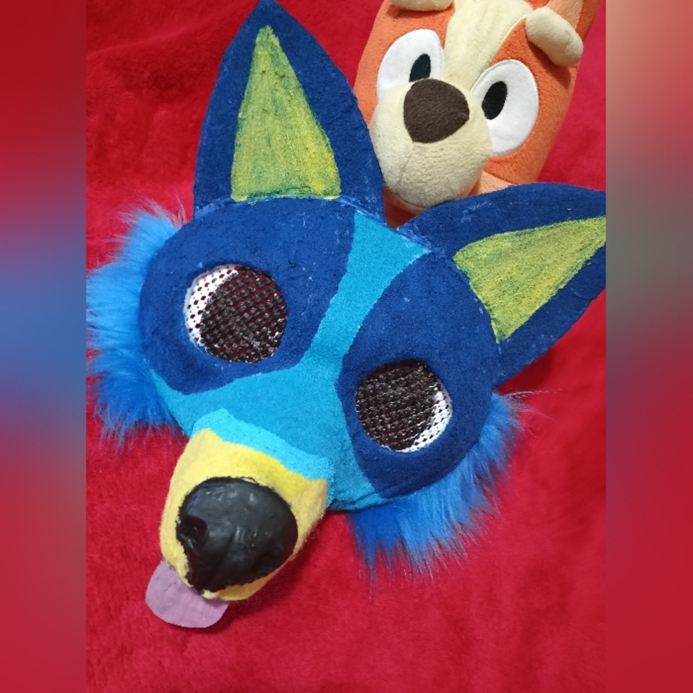 Bluey Therian Mask Dog Furry Canine Puppy Handmade High Quality Disney